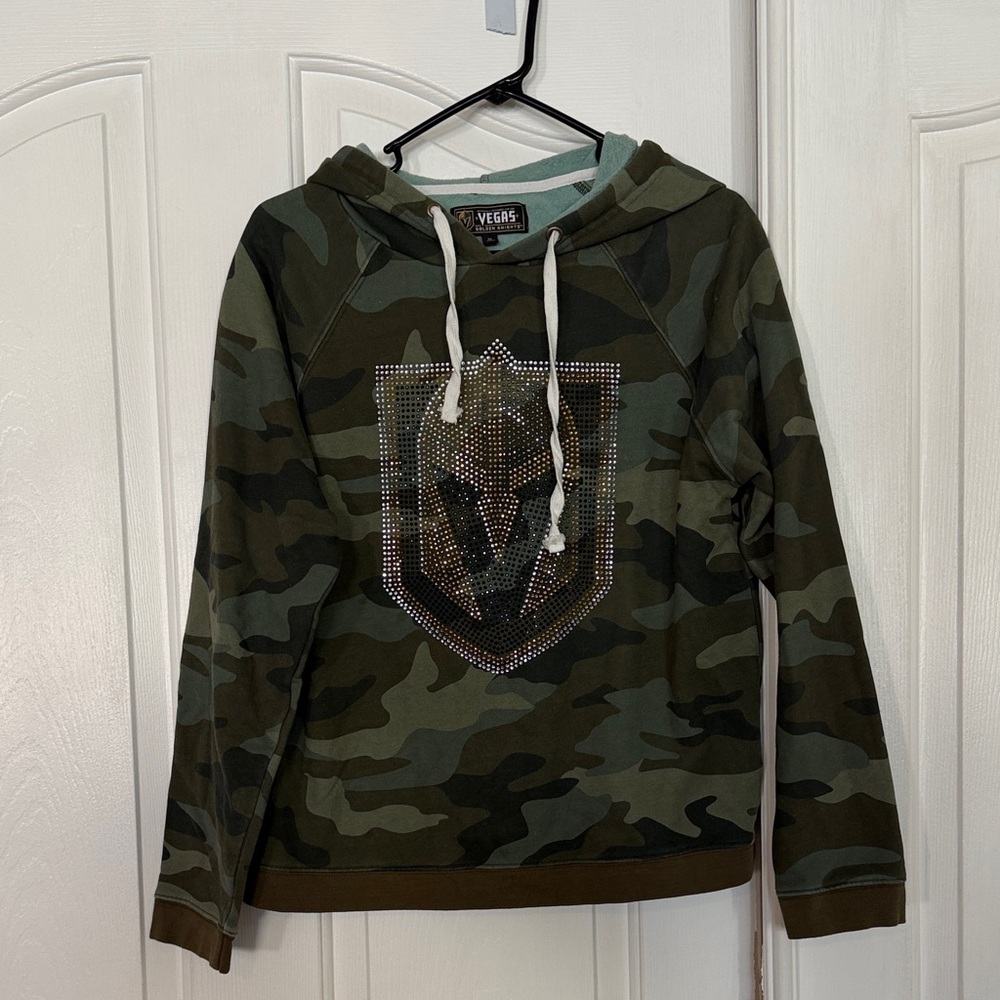 Las vegas Golden Knights Camouflage Hoodie with Rhinestone Logo